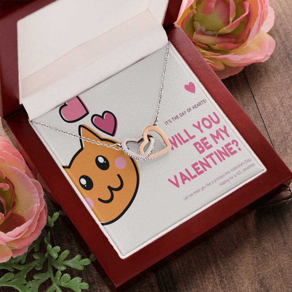 To My Future Wife Interlocking Hearts Necklace