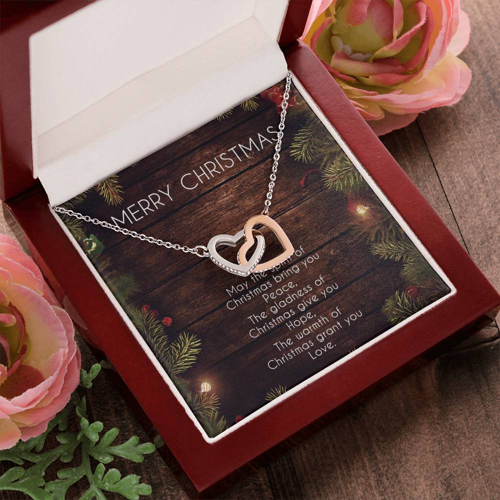 Everlasting Love Necklace Gift For Girlfriend Anniversary Gift For Wife Christmas Girlfriend Necklace Gf Gift From Boyfriend Interlocking Hearts Necklace