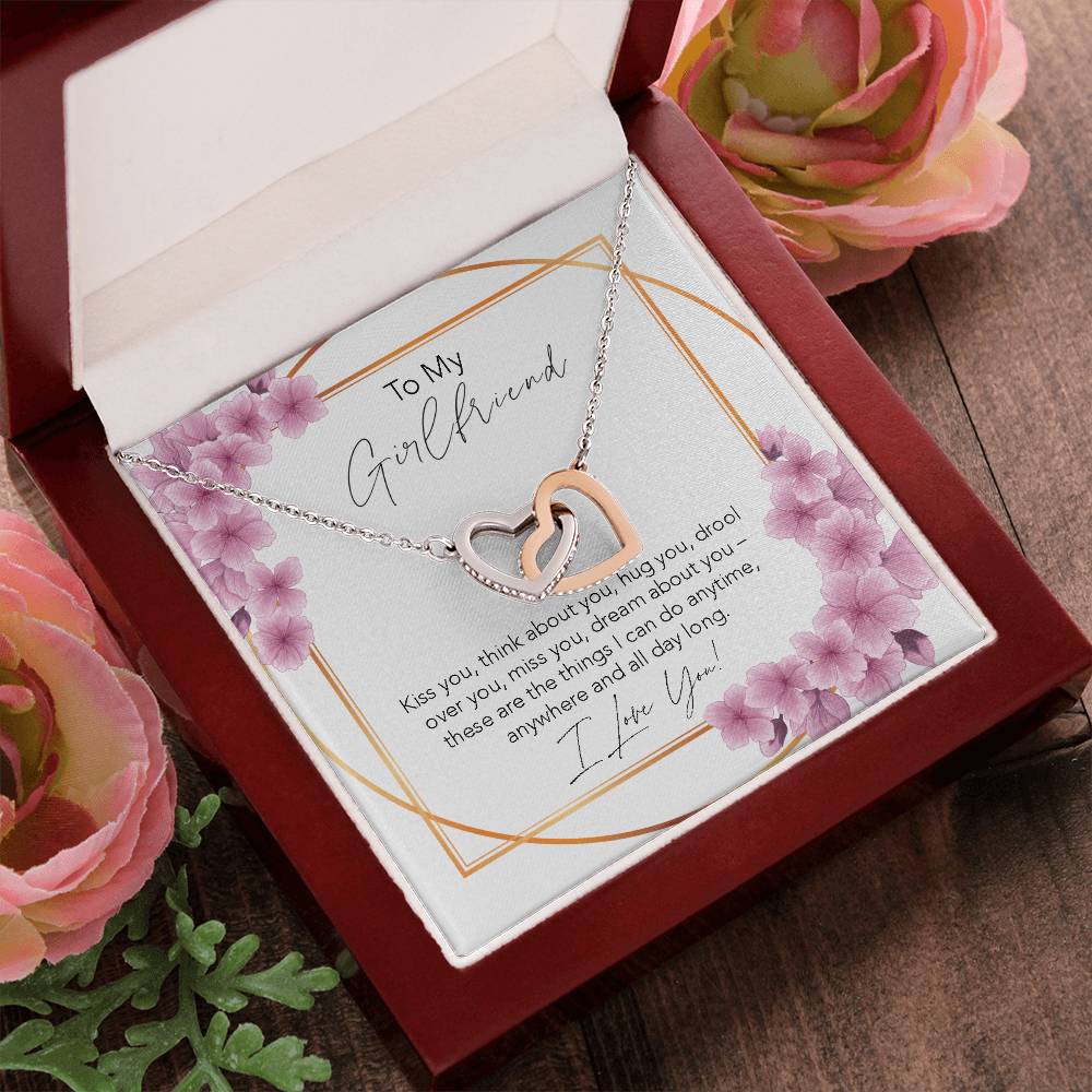 Interlocking Hearts Necklace To My Girlfriend Necklace For Girlfriend Girlfriend Jewelry Girlfriend Gift Anniversary Gift For Girlfriend