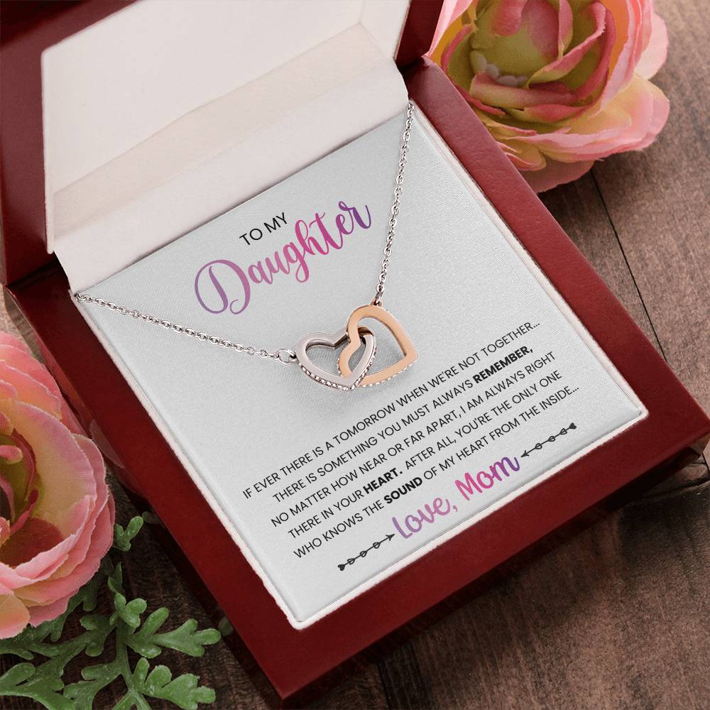 My Daughter - Sound Of My Heart Interlocking Hearts Necklace