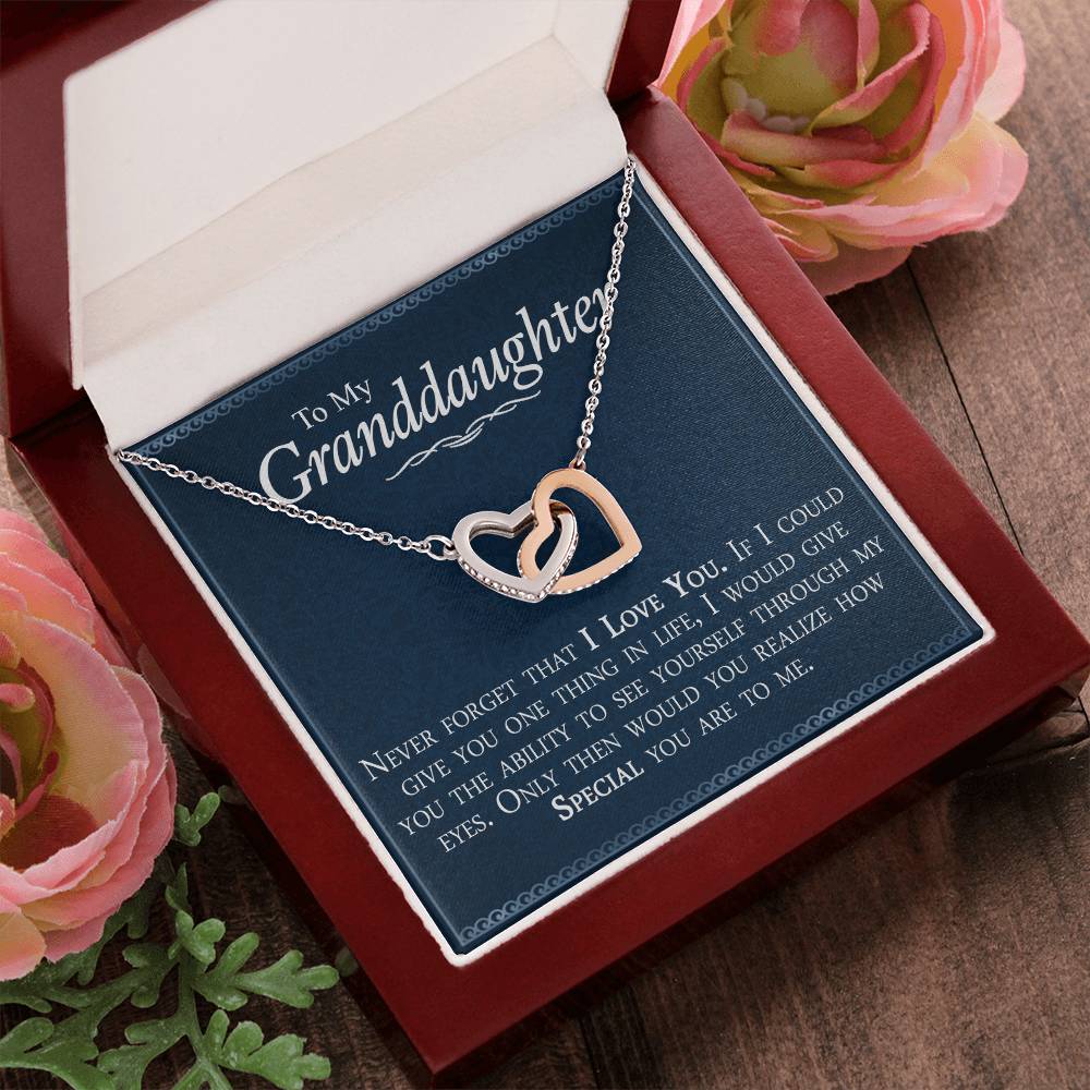 Special Gift For Granddaughter - Interlocking Heart Necklace Interlocking Hearts Necklace