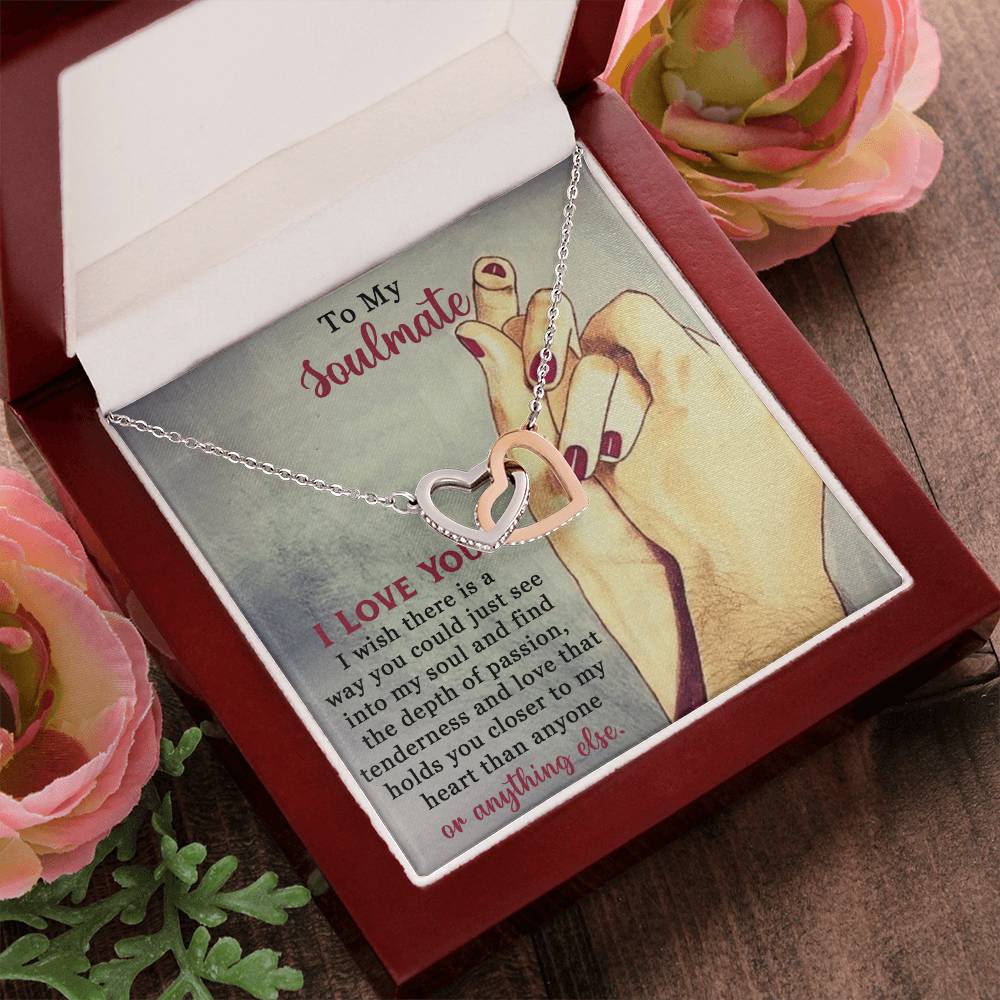 Interlocking Necklace For Soulmate Wife Interlocking Hearts Necklace