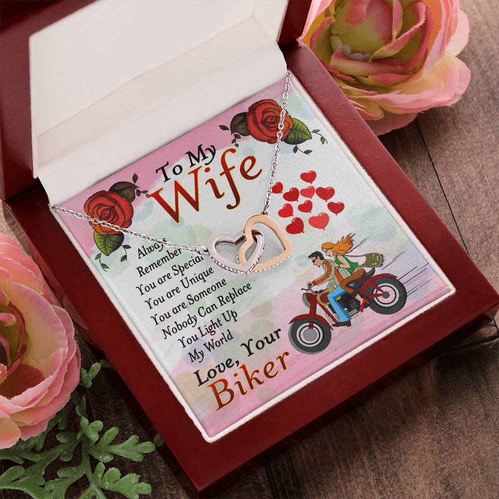 Biker'S Wife - Interlocking Heart Necklace Interlocking Hearts Necklace