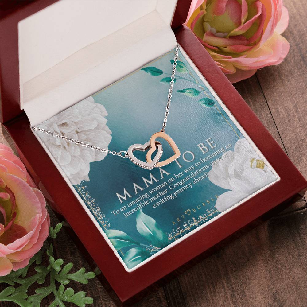 Mothers Day Gift For Future Mom Interlocking Hearts Necklace