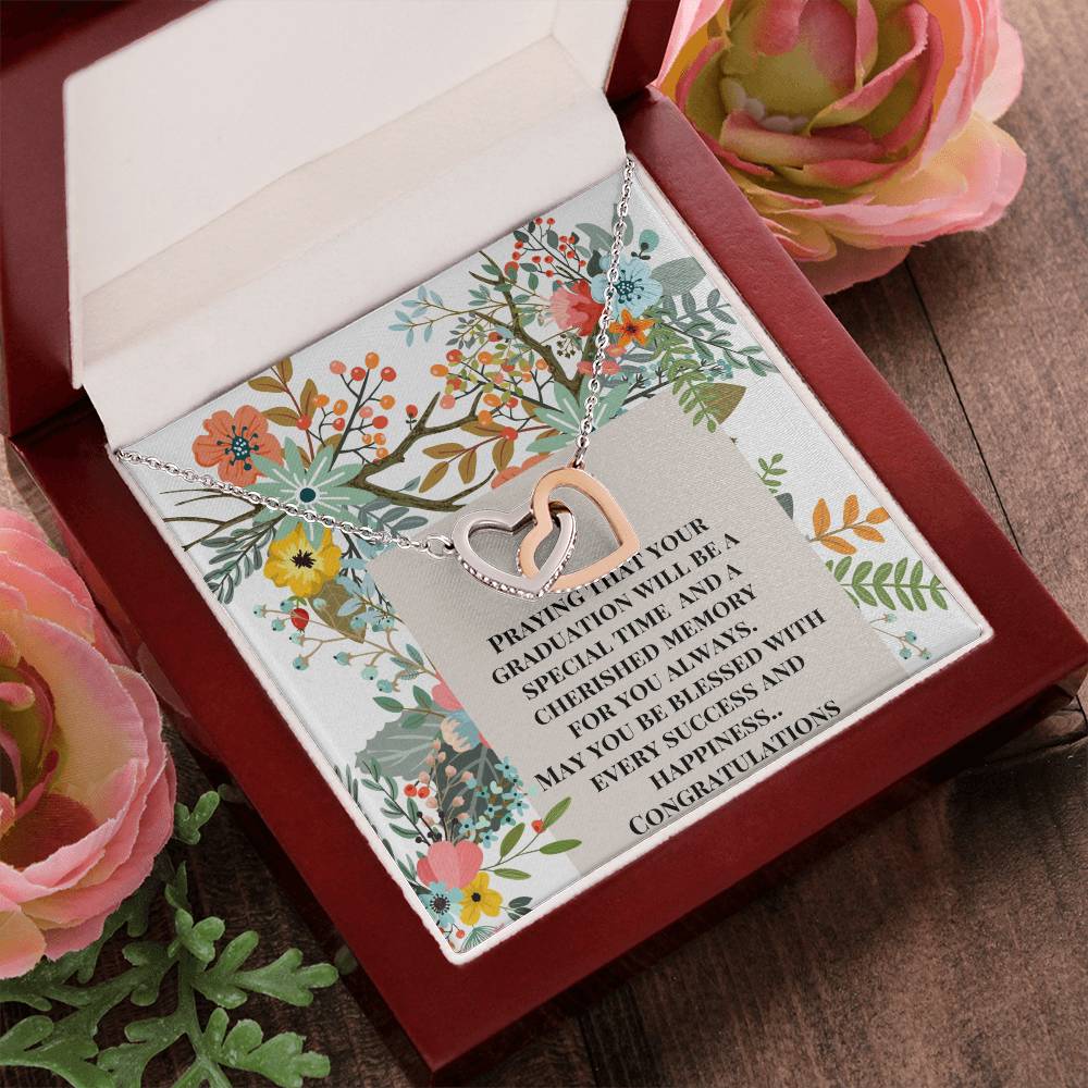 Graduation Gifts For Best Ffiend Interlocking Hearts Necklace