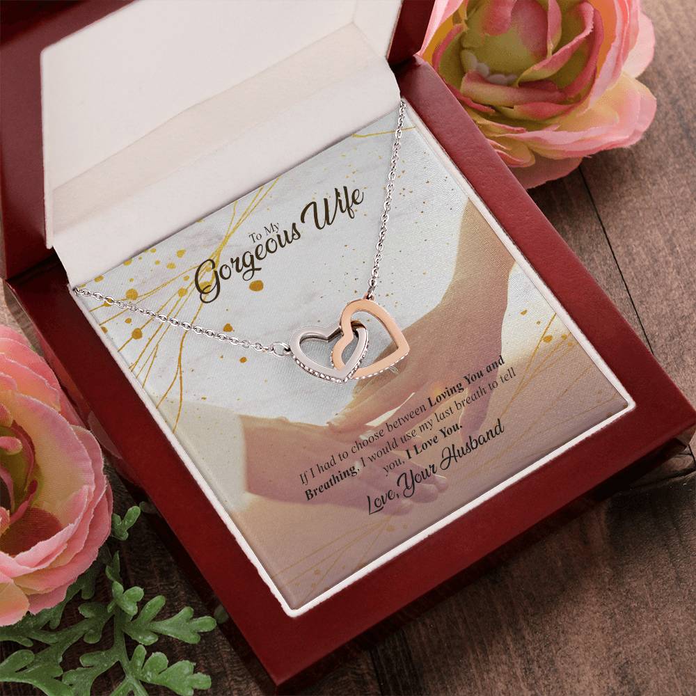 My Georgeous Wife - Interlocking Hearts Necklace