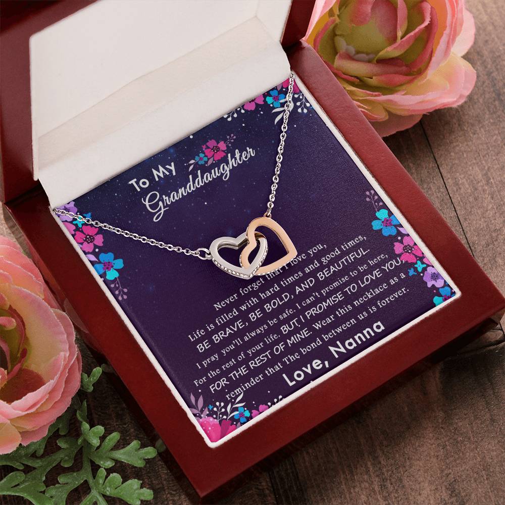 Interlocking Heart Necklace Gift For Granddaughter Interlocking Hearts Necklace