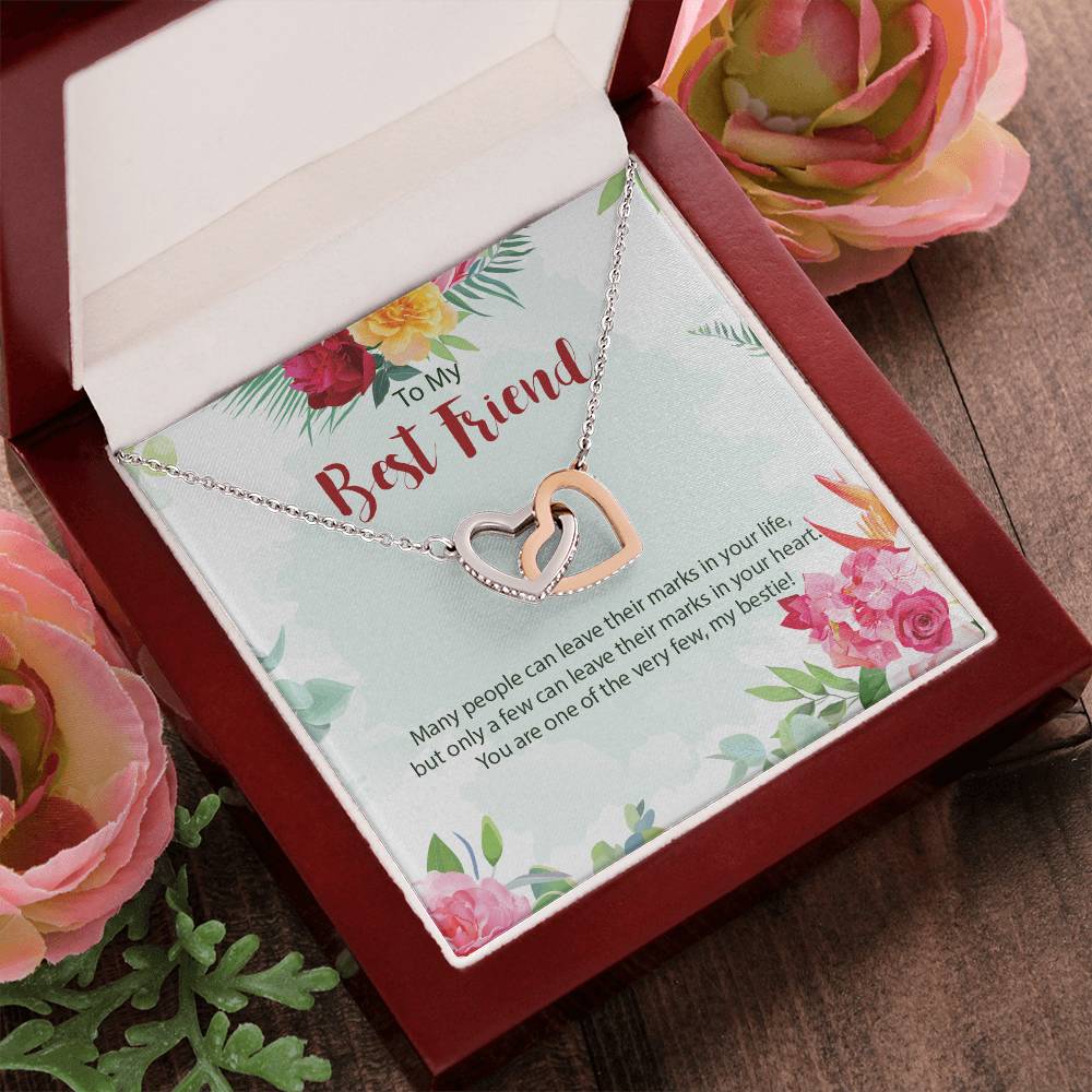Best Friend Double Hearts Necklace Interlocking Hearts Necklace