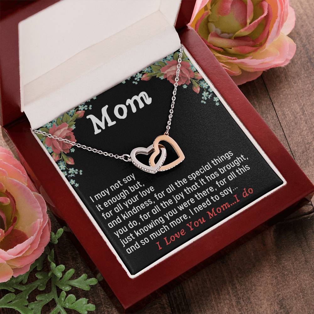 For All The Joy It Has Brought Just Knowing You Were There - Necklace Interlocking Hearts Necklace