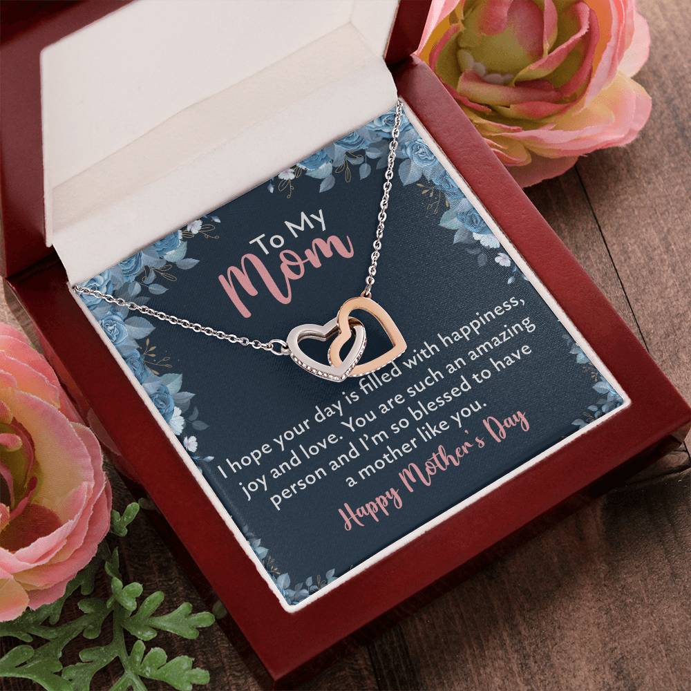 To My Mom Interlocking Hearts Necklace