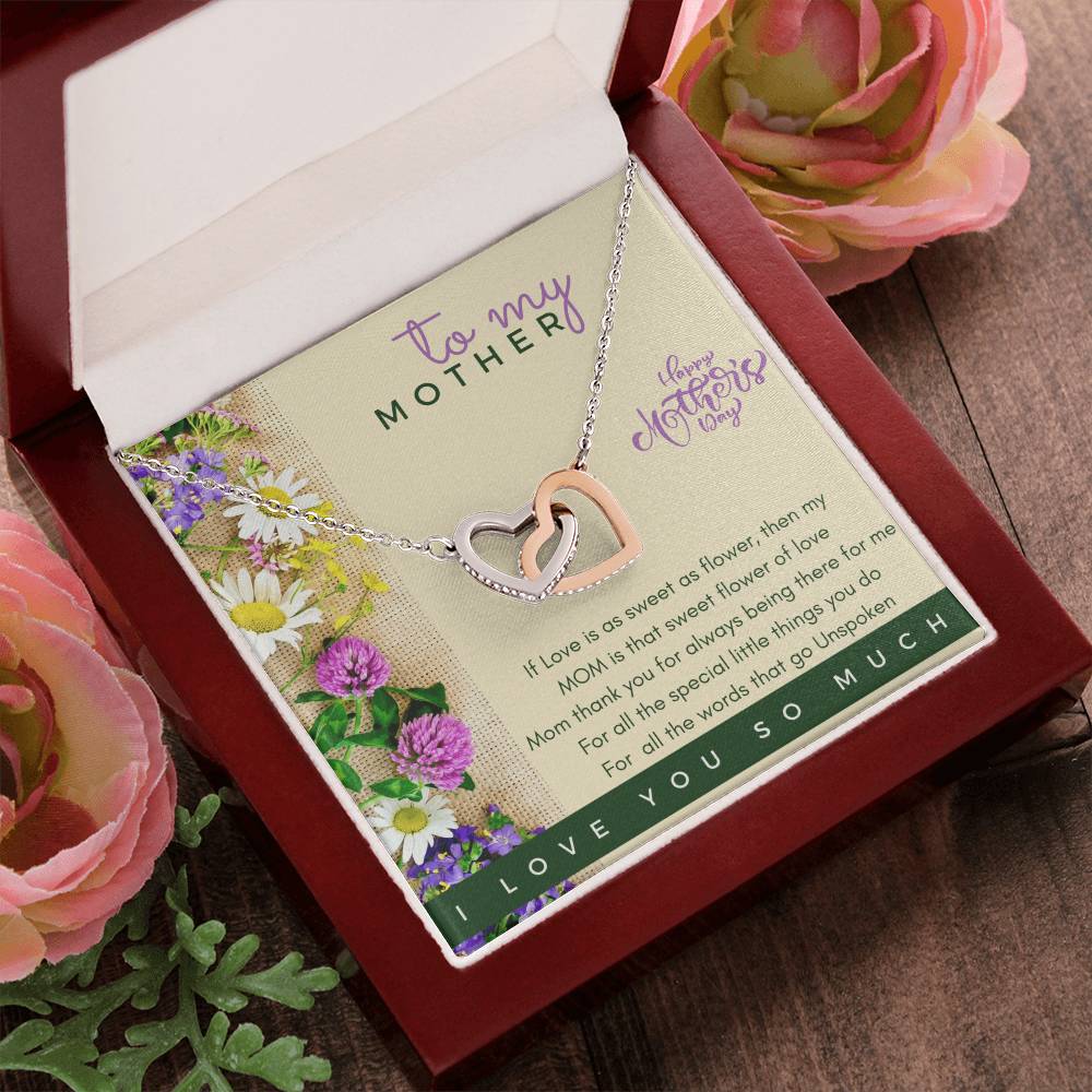 To My Mother Interlocking Hearts Necklace