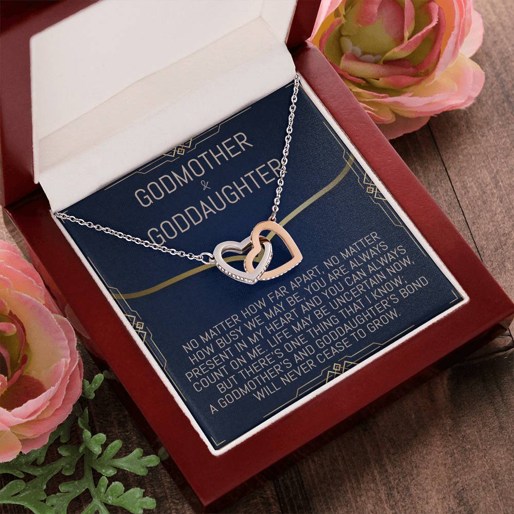 Godmother & Goddaughter Interlocking Hearts Necklace