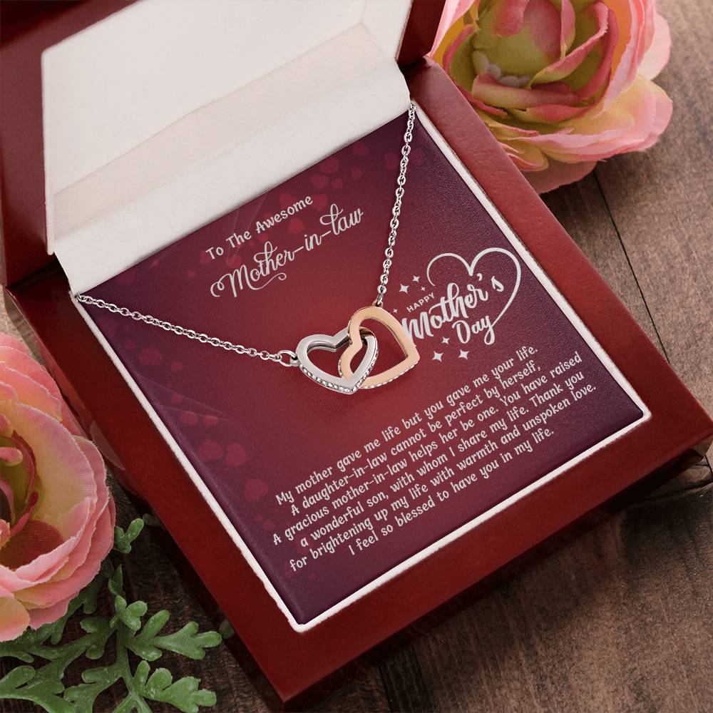 Interlocked Heart Neckless - For Mother In Law Interlocking Hearts Necklace