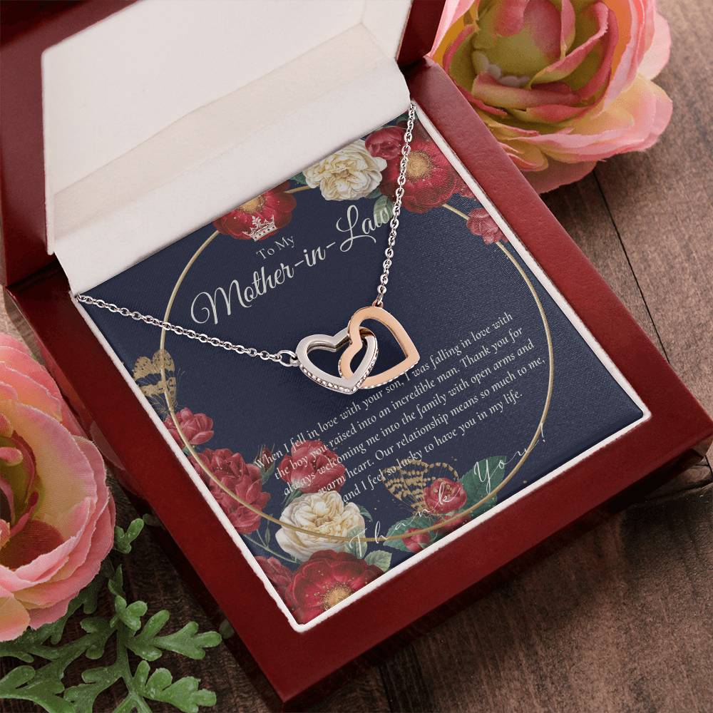 Mother In Law Gift Mom In Law Jewelry Mother'S Day Gift For Mother-In-Law Gift For Mother In Law Mother-In-Law Necklace Interlocking Hearts Necklace