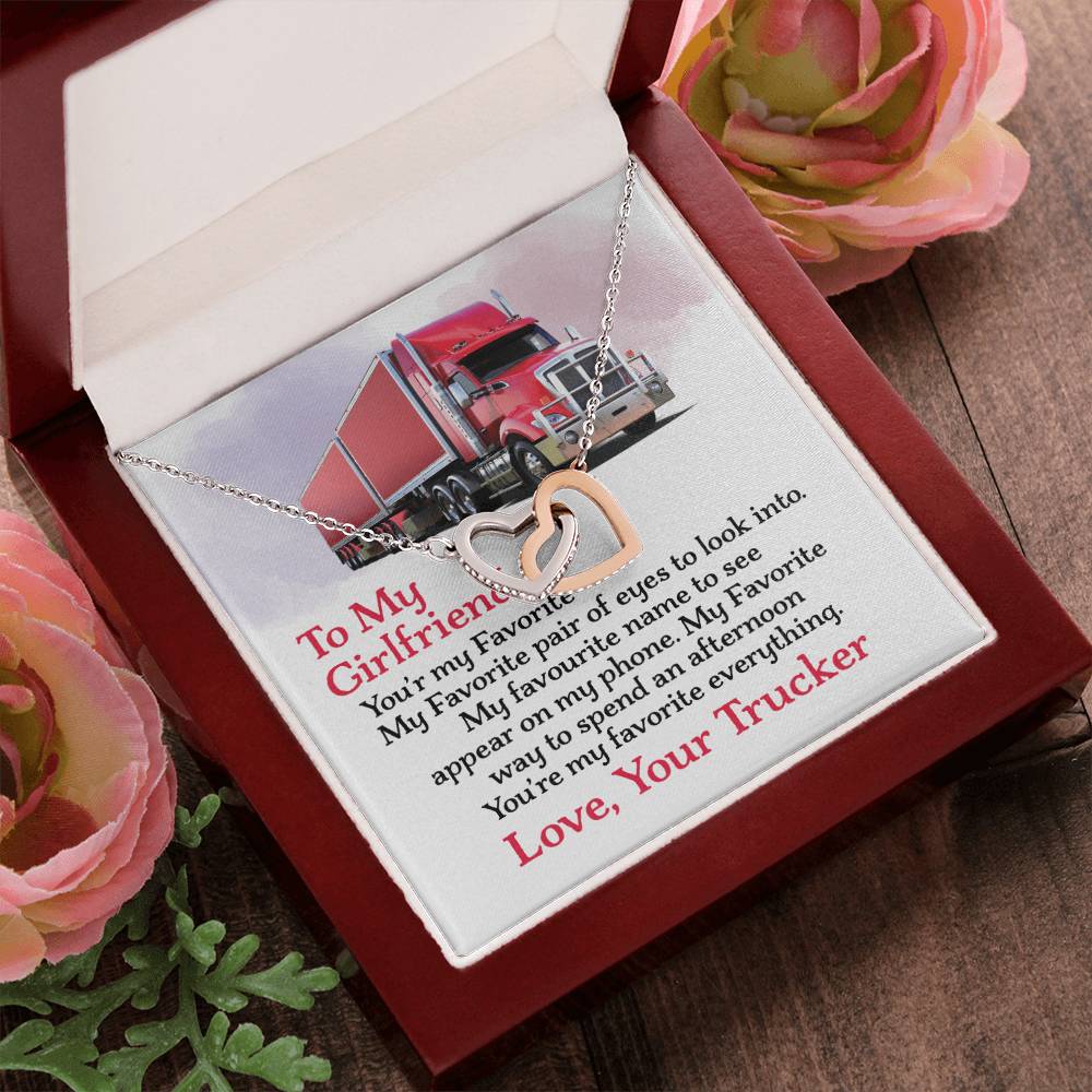 Trucker'S Girlfriend - Interlocking Heart Necklace Interlocking Hearts Necklace