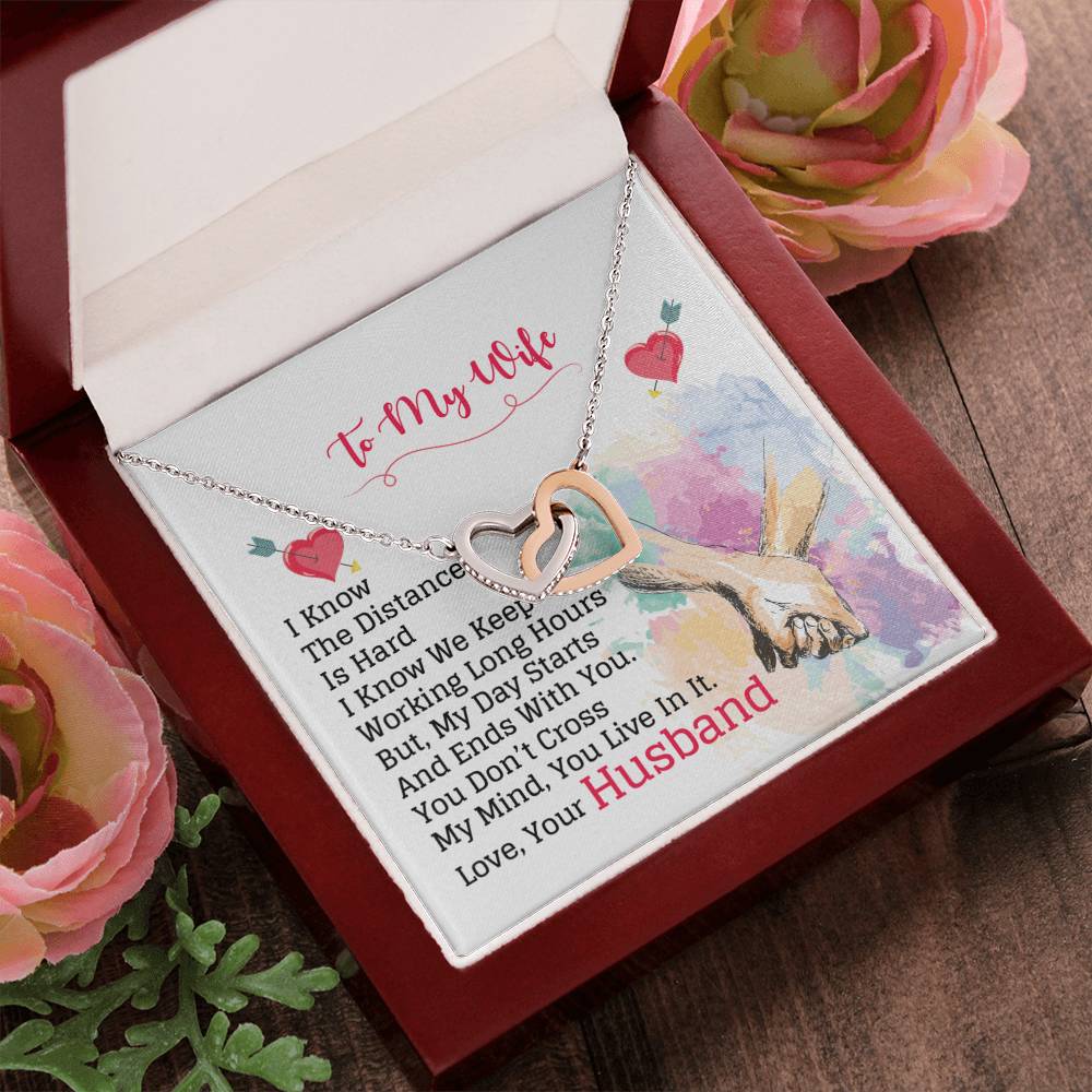 Gift For Wife - Interlocking Heart Necklace Interlocking Hearts Necklace