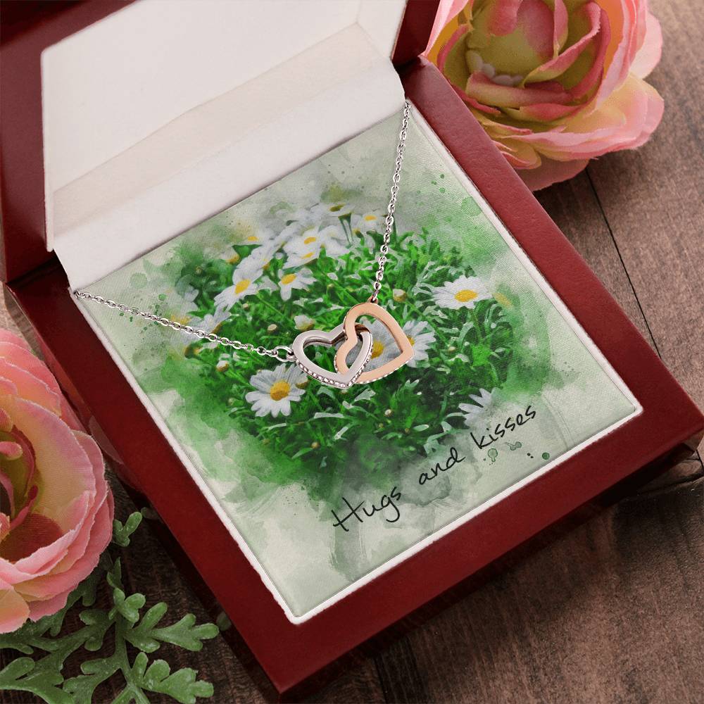 Interlocking Hearts Necklace – Daisy Message Card