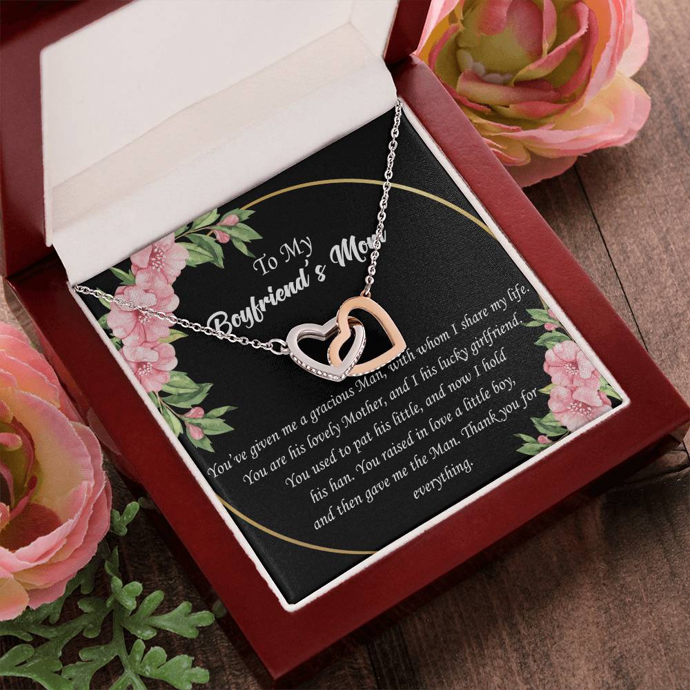 To Boyfriend'S Mom Interlocked Necklace Interlocking Hearts Necklace