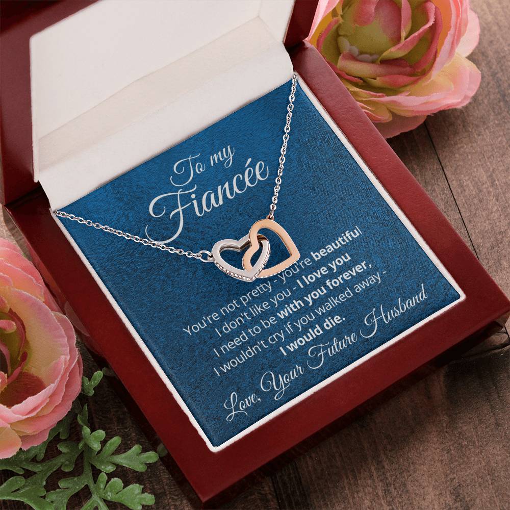 Linked Hearts Necklace Gift For Fiancee Interlocking Hearts Necklace