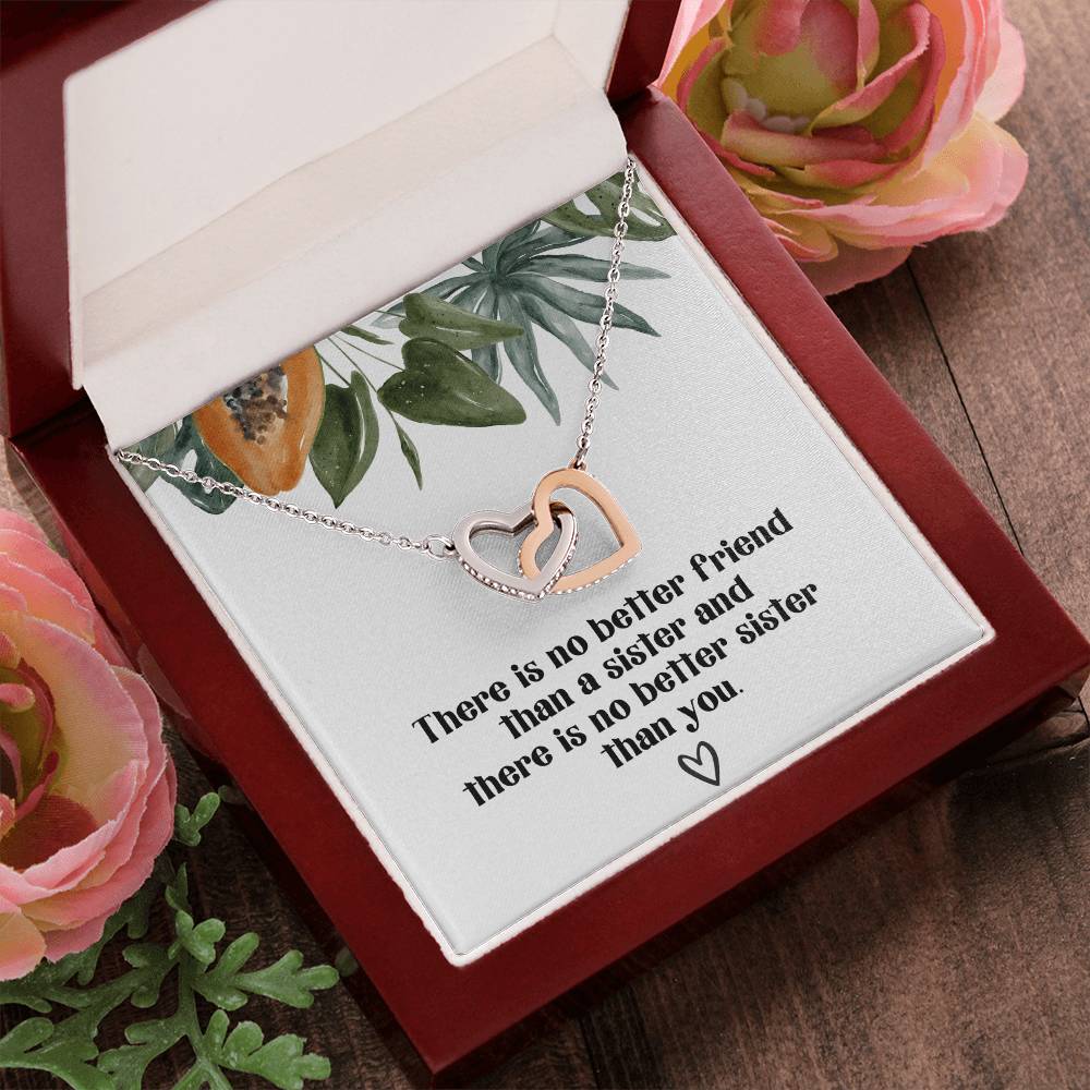 Gift For Sister Necklace Gift Ideas For Sister Sister Necklace Sterling Silver Necklace Birthday Gift For Sister Necklace Interlocking Hearts Necklace