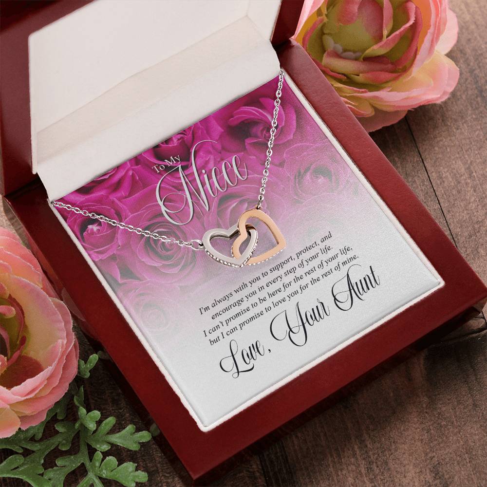 From Your Aunt-Promise To Love You Interlocking Bracelet Interlocking Hearts Necklace