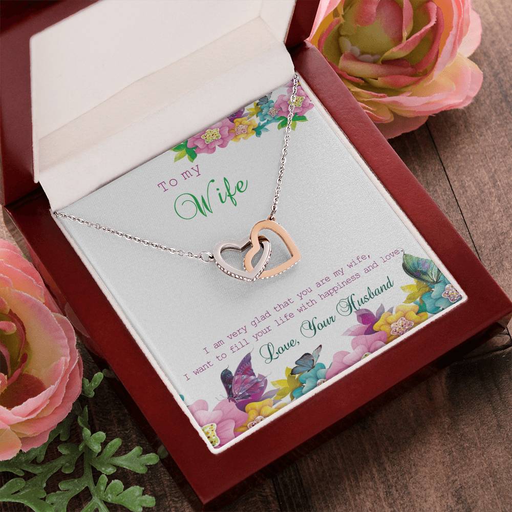 Gift For Wife Interlocking Hearts Necklace