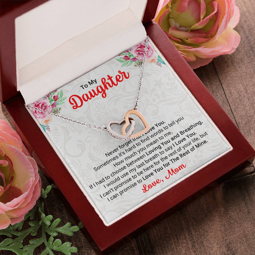 Perfect Gift For Daughter From Mom Interlocking Hearts Necklace