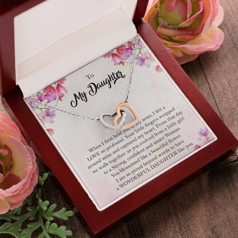 Interlocking Heart To Daughter Interlocking Hearts Necklace