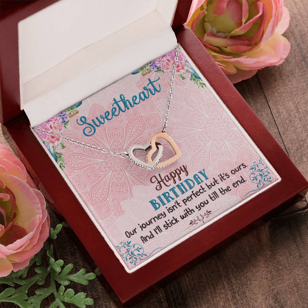 Gift For Her - Sweetheart Birthday Necklace Interlocking Hearts Necklace