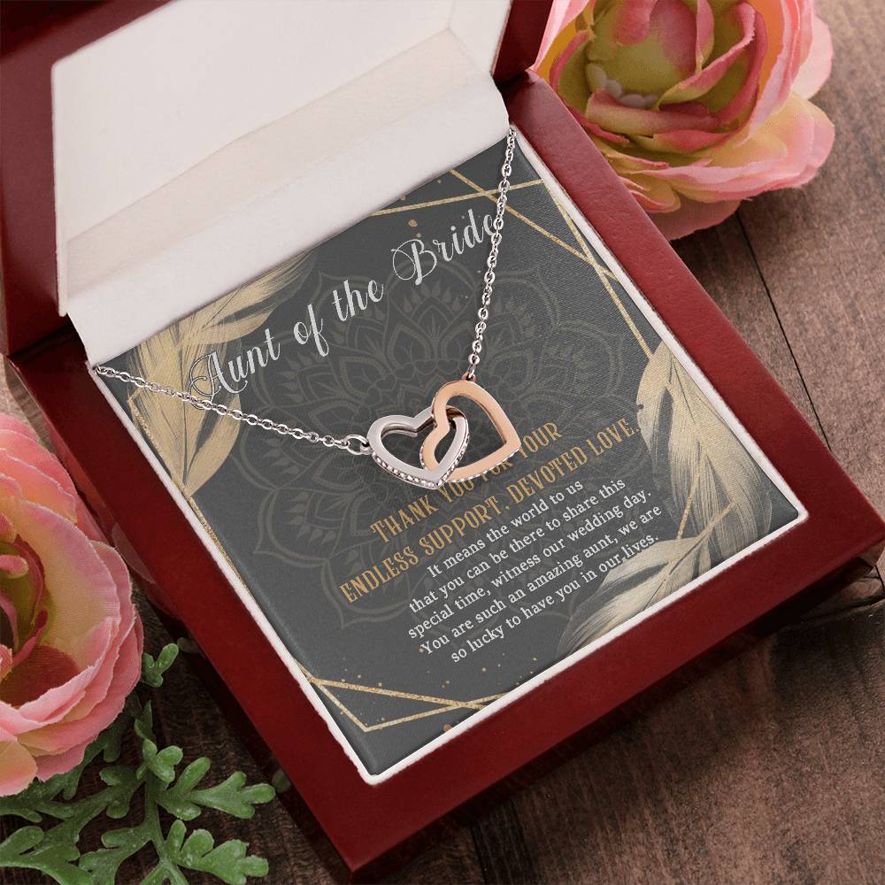 Interlocking Hearts Aunt Of The Bride Necklace Gift Wedding Gift From Bride And Groom Bridal Party Thank You Gift Aunt Wedding Gift Gift For Aunt Interlocking Hearts Necklace