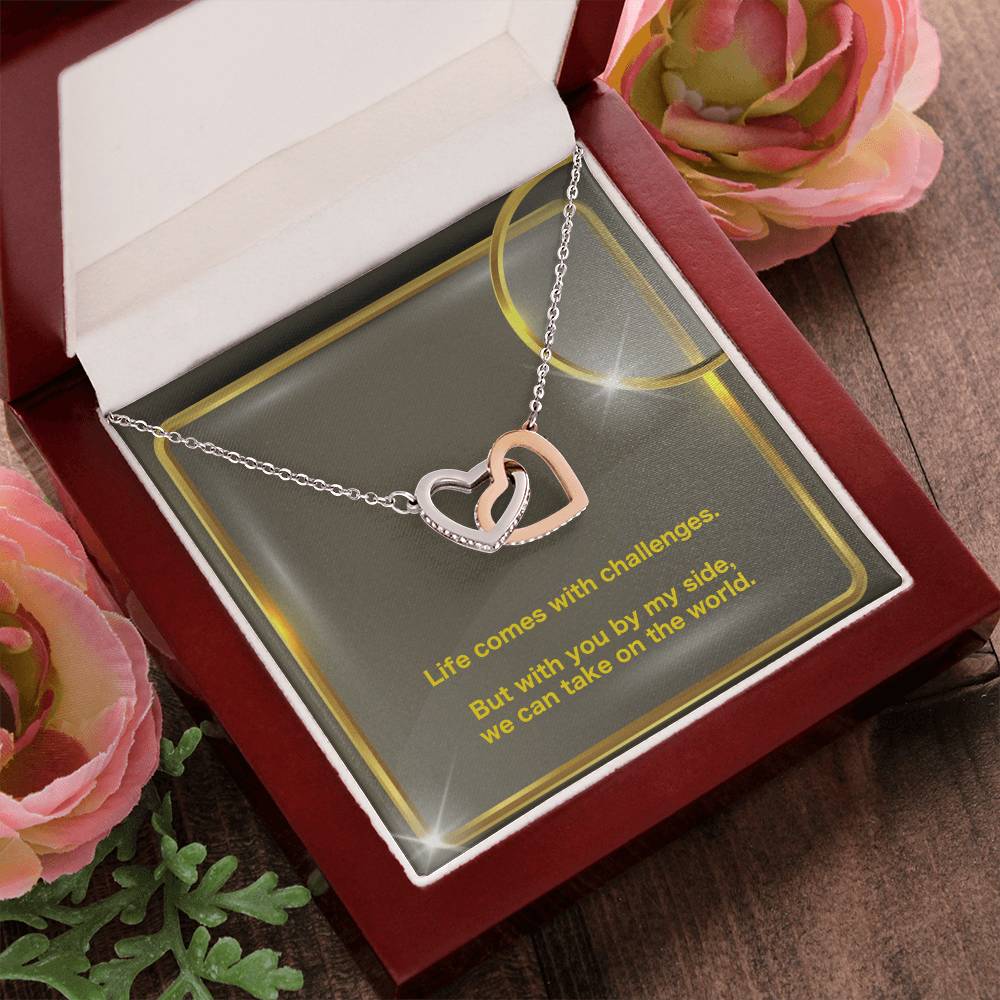 Take On The World Interlocking Hearts Necklace