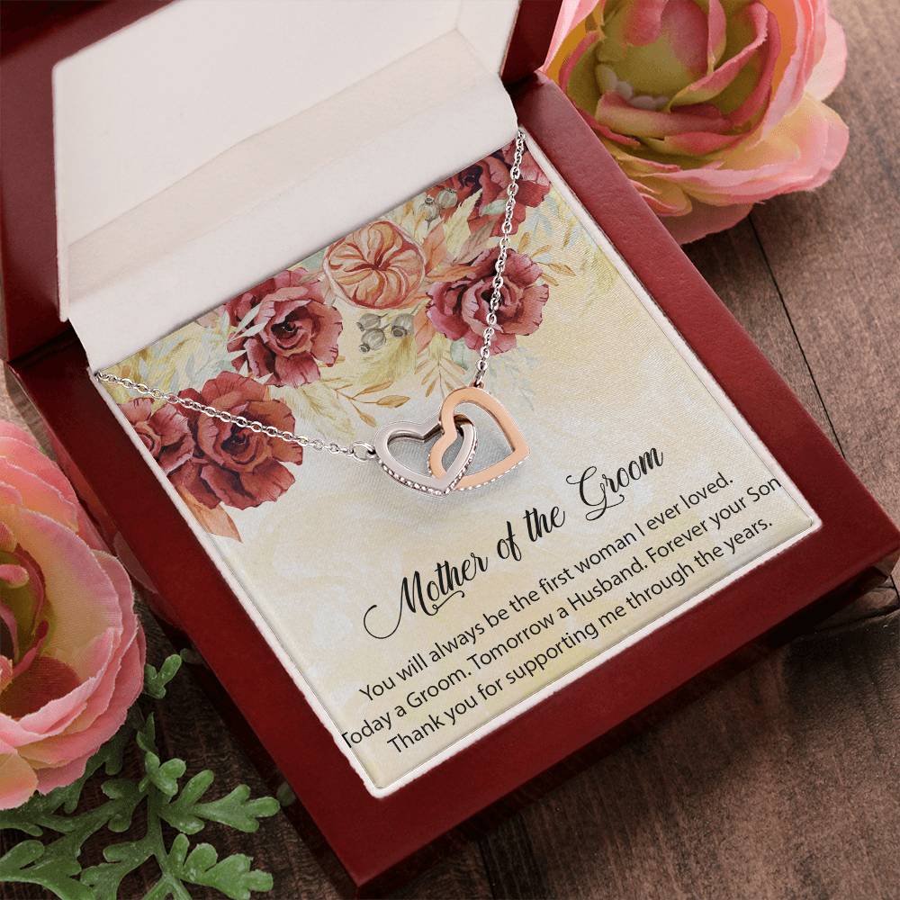 Mother Of The Groom Necklace Mom Of The Groom Wedding Giftmother In Law Interlocking Hearts Necklace Giftpersonalized Mother Of The Groom