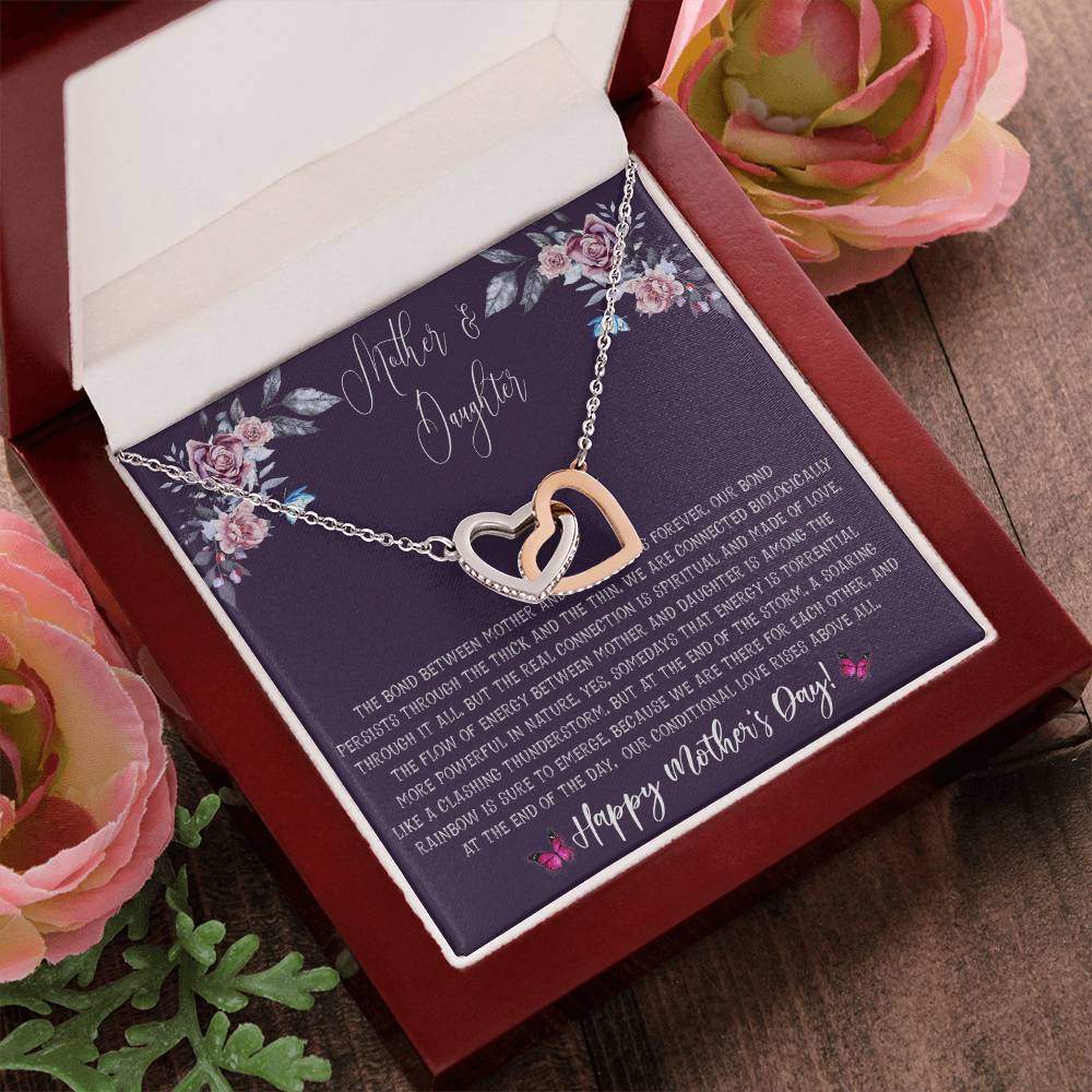 Mother'S Day Gift From Daughter - Mother Daughter Necklace Gifts For Mom Interlocking Hearts Necklace
