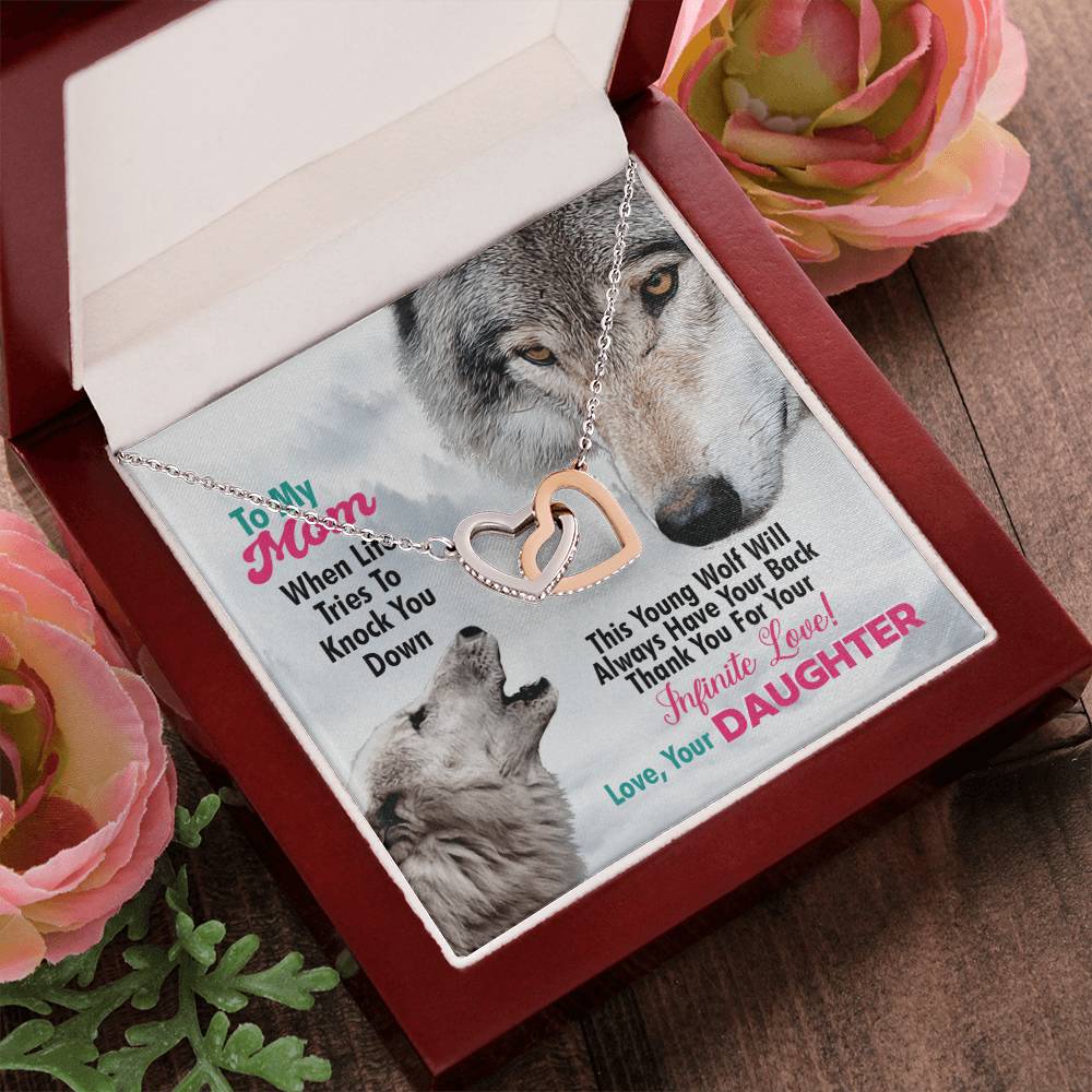 Gift For Mom - Interlocking Heart Necklace Interlocking Hearts Necklace