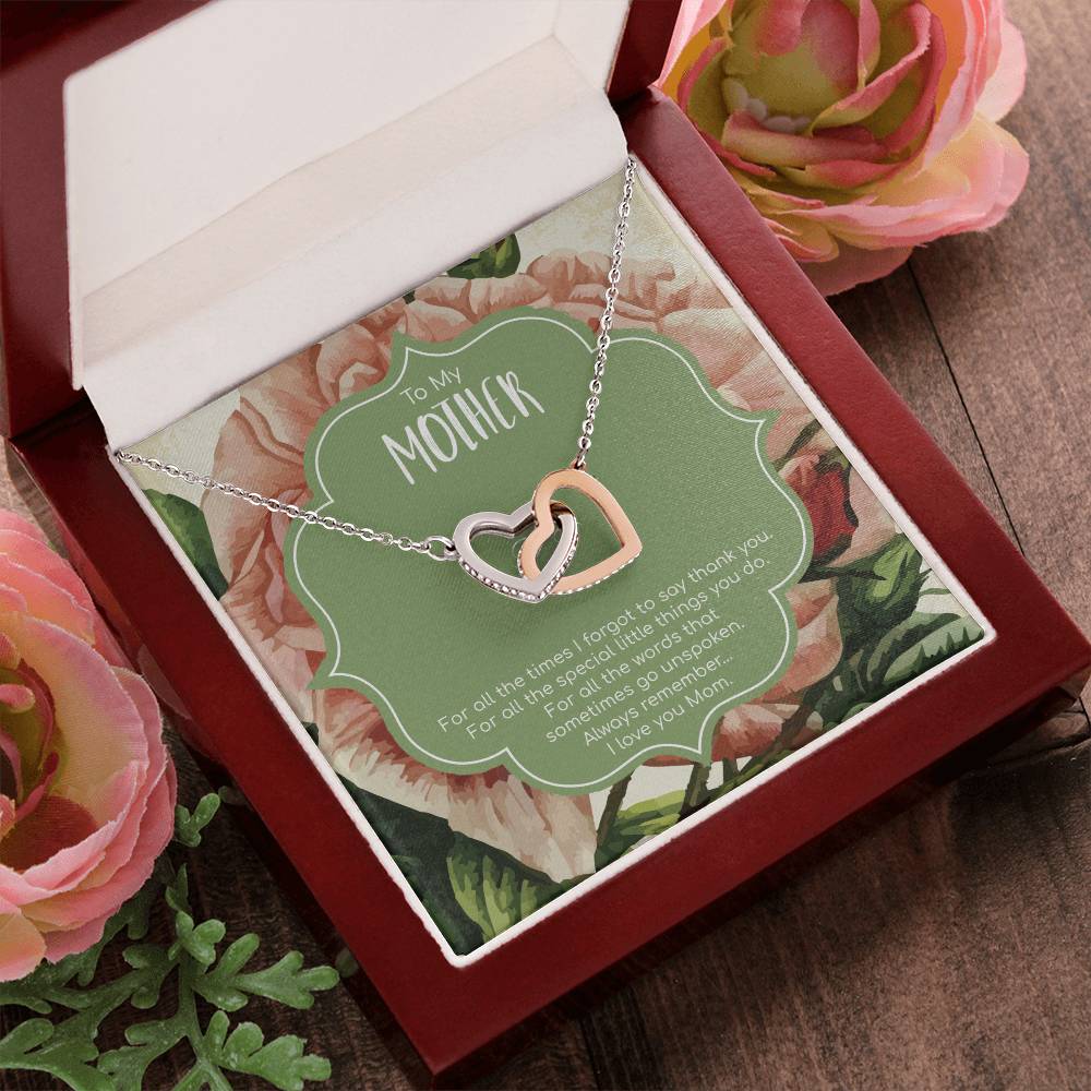 Interlocking Hearts Necklace For Mother