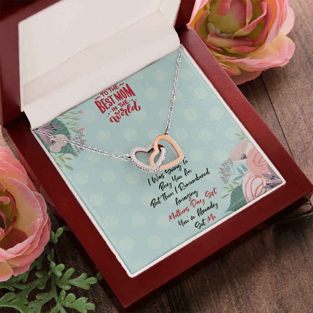 Mothers Day Gift For Mom Mothers Day Gift From Son Mothers Day Gift From Daughter Mothers Day Necklace Interlocking Hearts Necklace