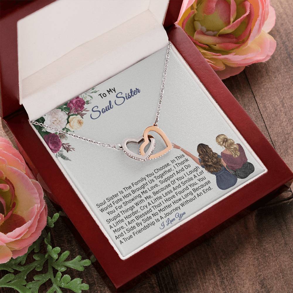 Soul Sister Gifts Sister - Necklace Interlocking Hearts Necklace