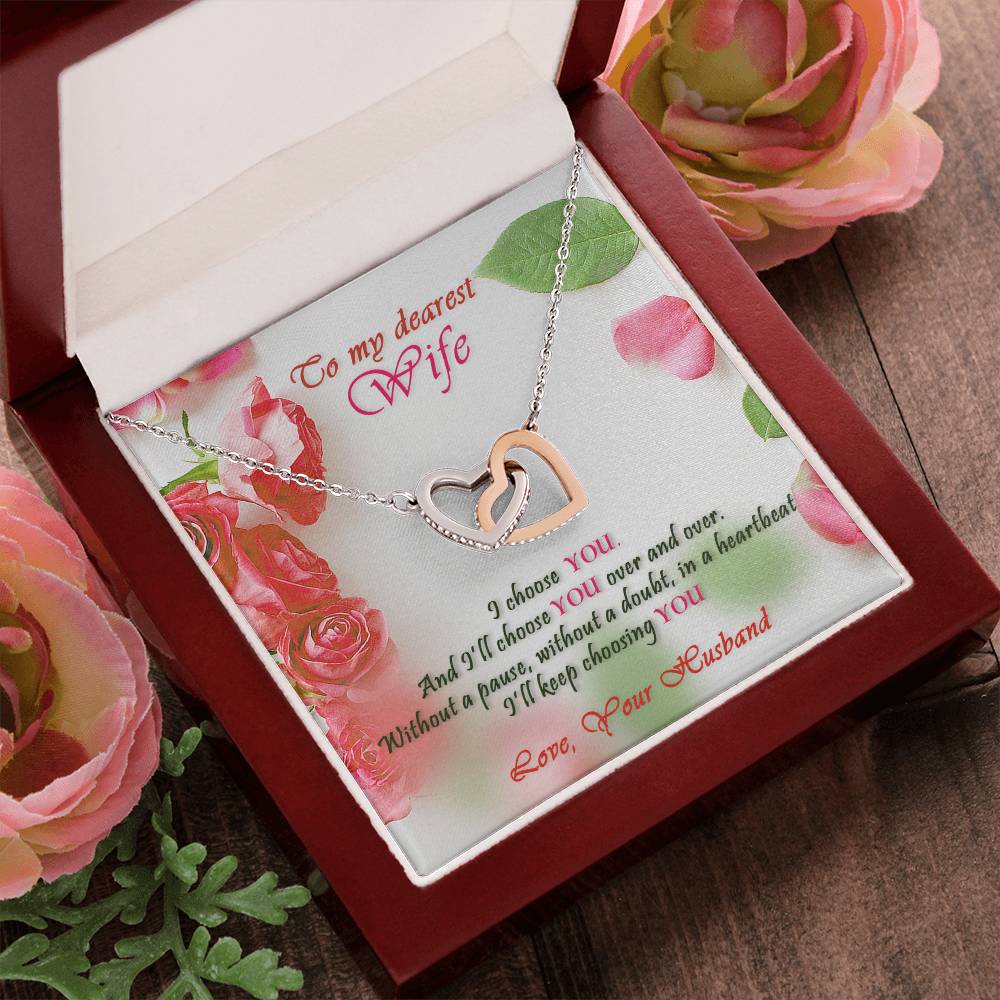 I Choose You - Interlocking Hearts Necklace