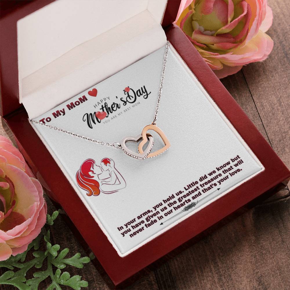 To My Mom Interlocking Hearts Necklace