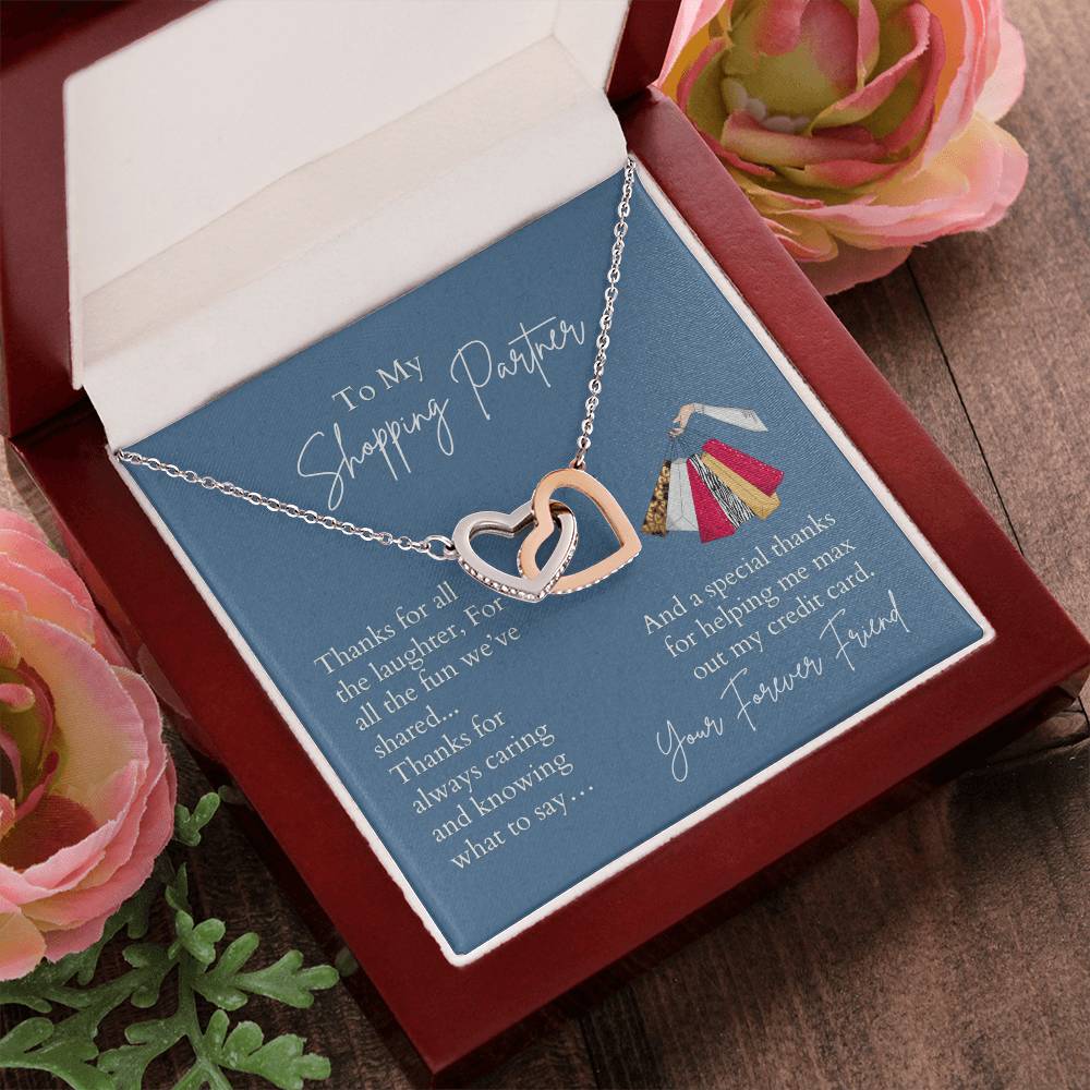 Shopping Partner Necklace Interlocking Hearts Necklace