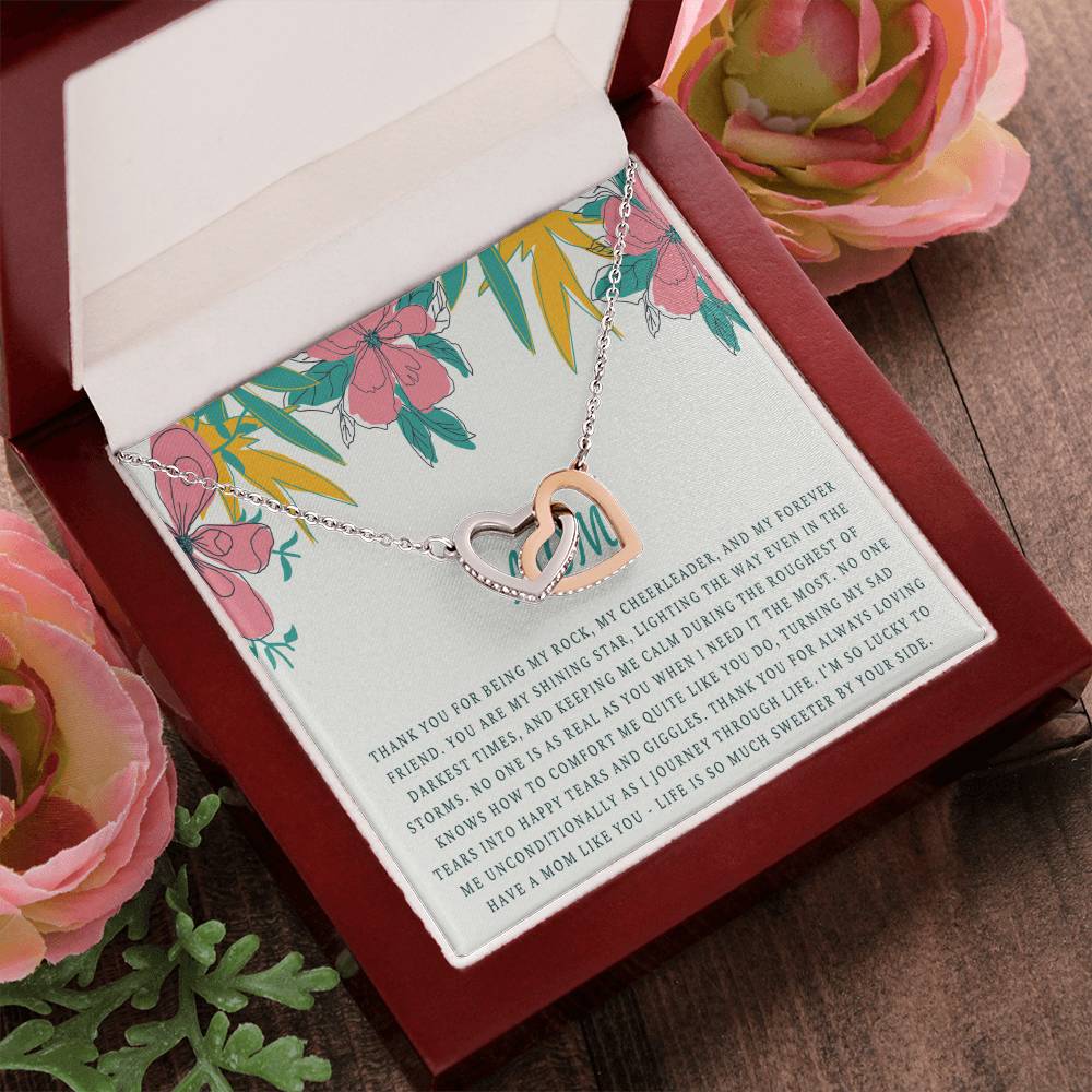 Mom Necklace Mother Necklace Mom Gift Mother'S Day Gift Mother'S Day Necklace Mother Daughter Gift 2 Interlocking Hearts Interlocking Hearts Necklace