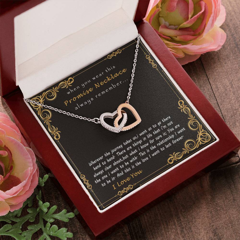 Promise Necklace Interlocking Heart Necklace Interlocking Hearts Necklace