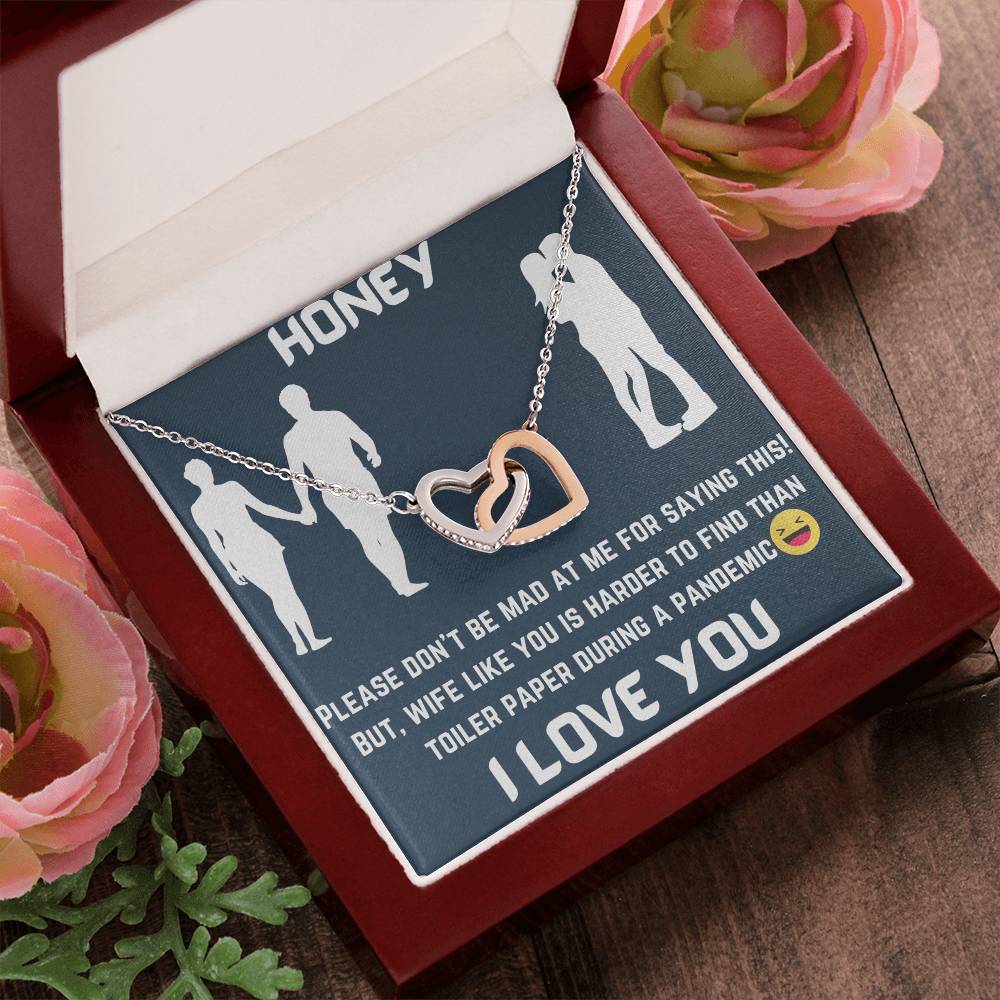 Gift For Wife Interlocking Hearts Necklace