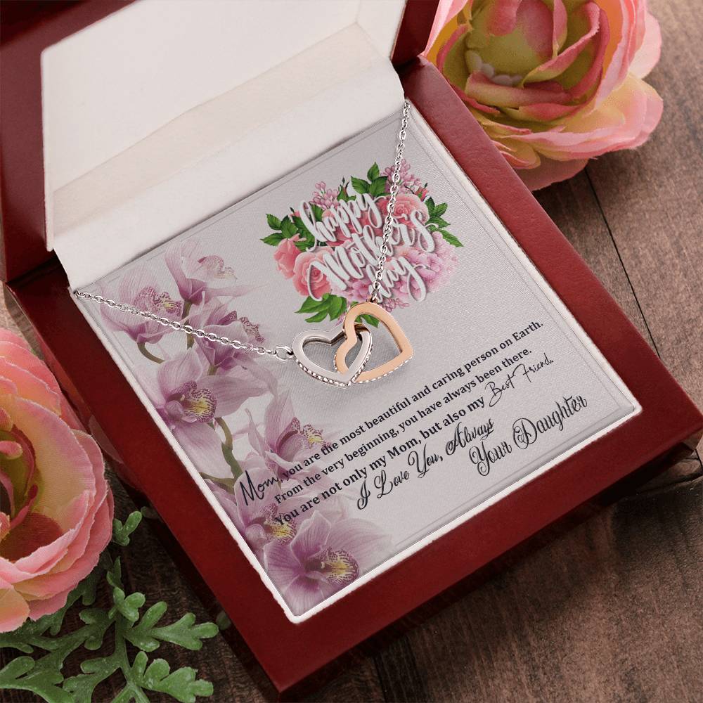 Intertwined Hearts Mom'S Day Necklace Interlocking Hearts Necklace