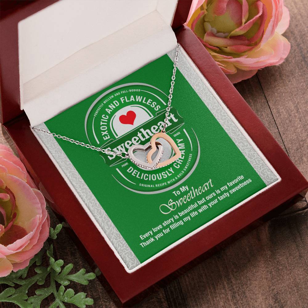 Beer Lover'S Wife Interlocking Hearts Necklace