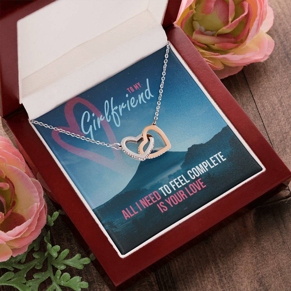 Interlocking Hearts - Romantic Interlocking Hearts Necklace