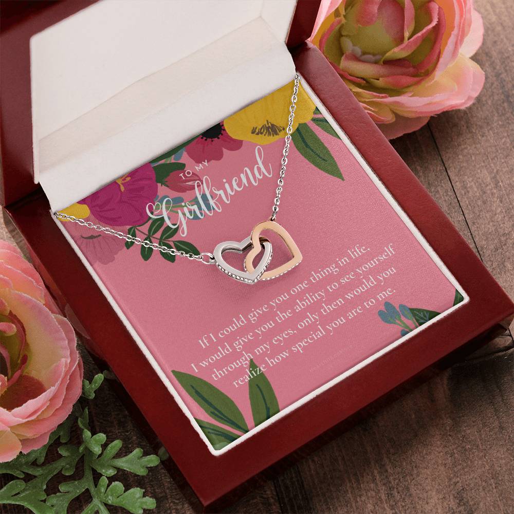 To My Girlfriend Girlfriend Necklace Anniversary Gift For Girlfriend Girlfriend Gift Gift For Girlfriend Necklace For Girlfriend Christmas Gift Birthday Gift Interlocking Hearts Necklace