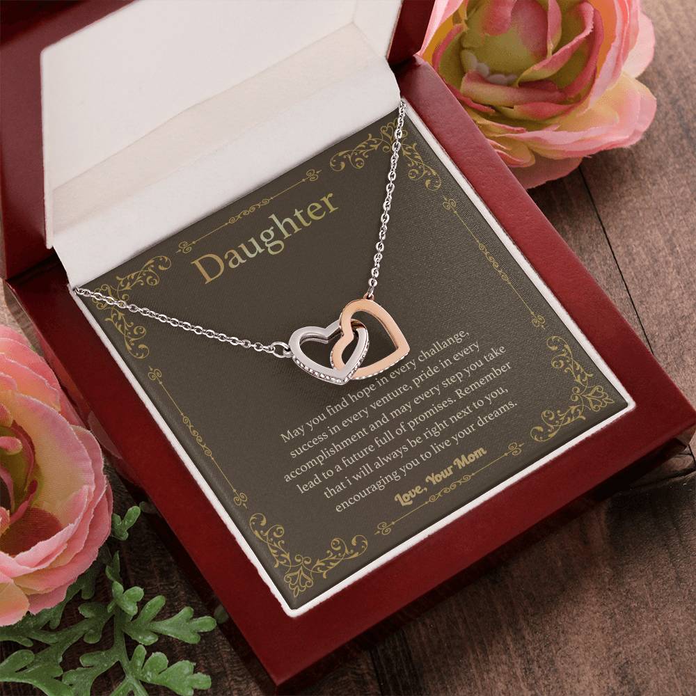 Graduation Gift For Your Daughter Gorgeous Love Knot Necklace. Interlocking Hearts Necklace