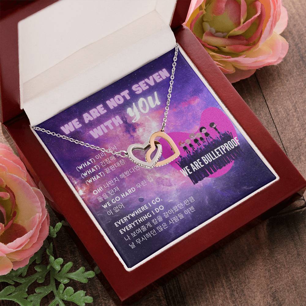 A.R.M.Y. Fan Necklace Christmas Gift Interlocking Hearts Necklace