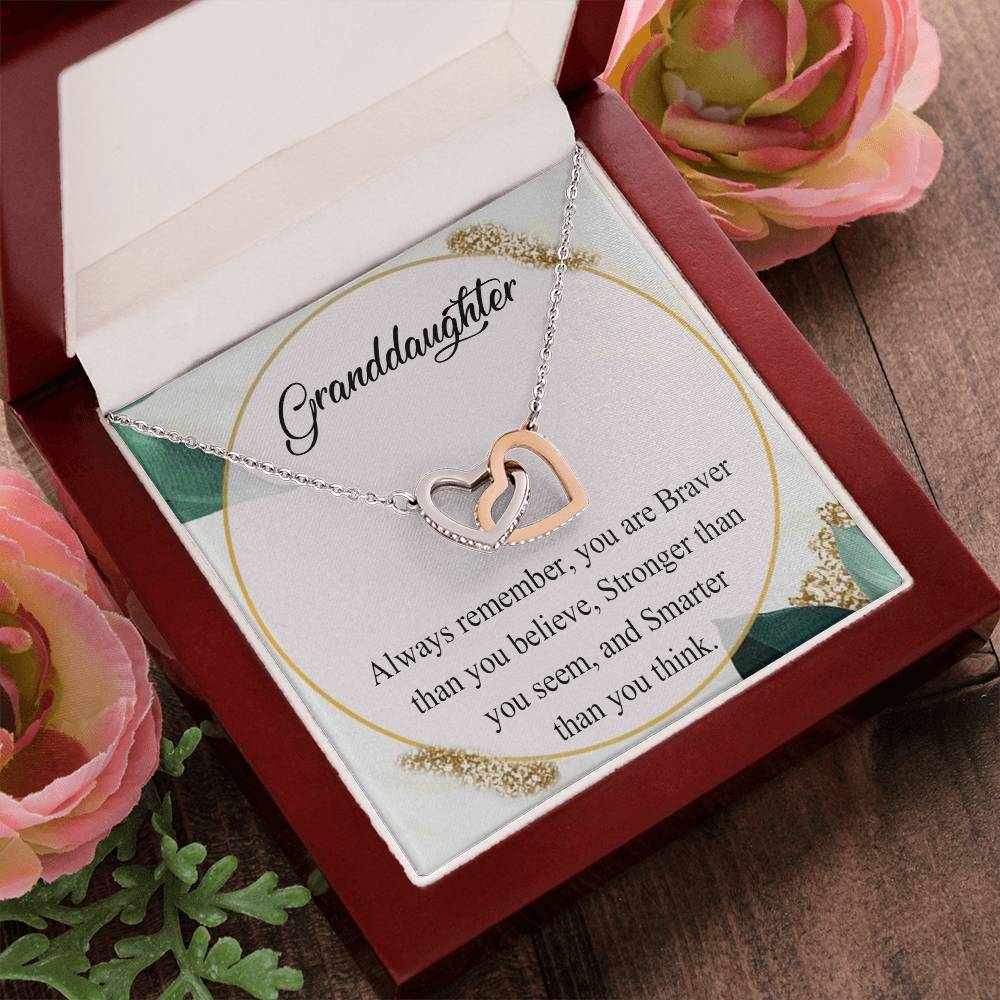 Granddaughter Necklace Personalized Granddaughter Necklace Giftinterlocking Hearts Necklace For Daughtergranddaughter'S Birthday Necklace